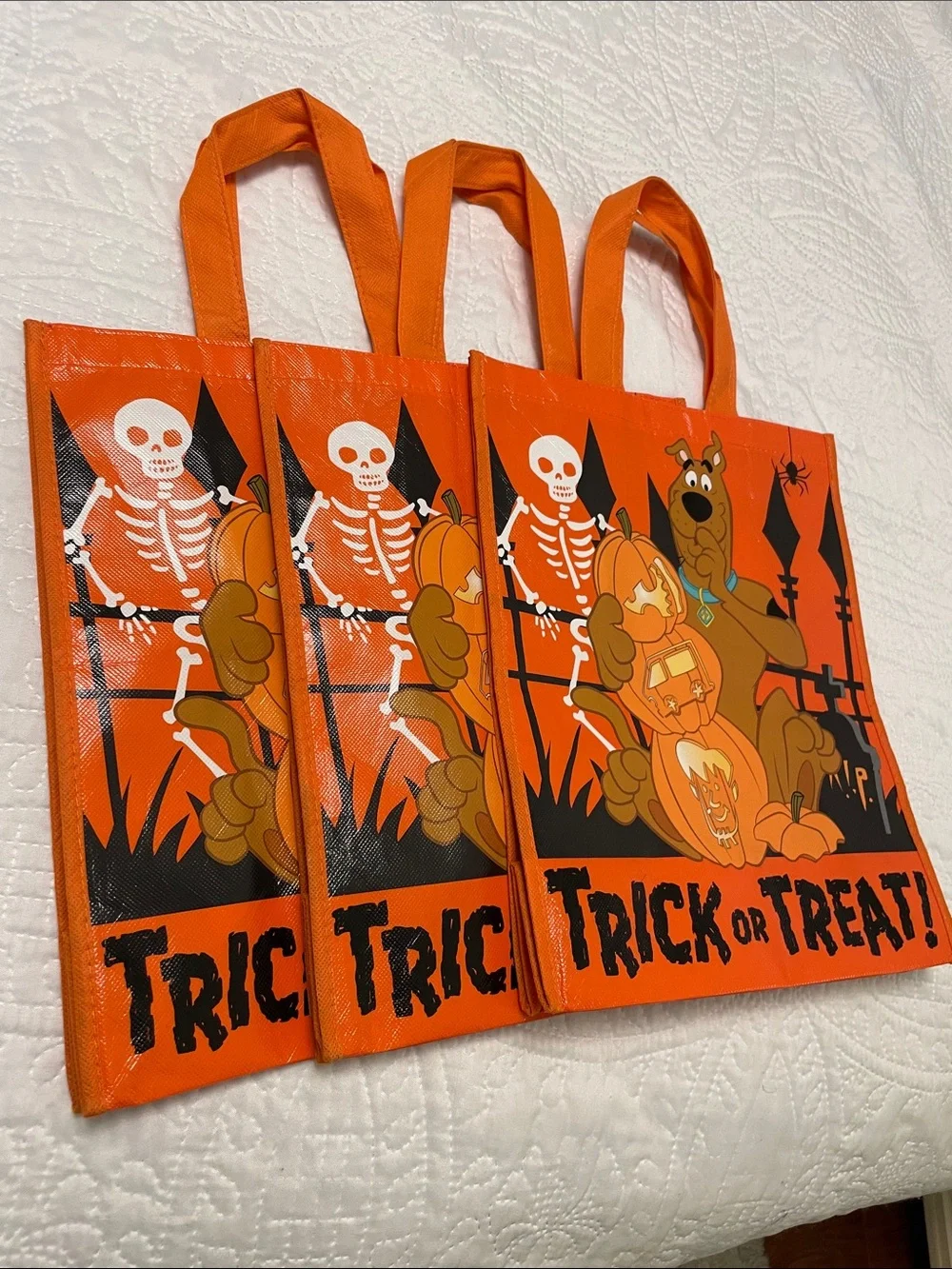 Set of 3 HALLMARK Scooby-Doo! Halloween Goodies Tote Bags Trick or Treat Bags
